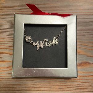 NWT Silver Colored ‘Wish’ Necklace